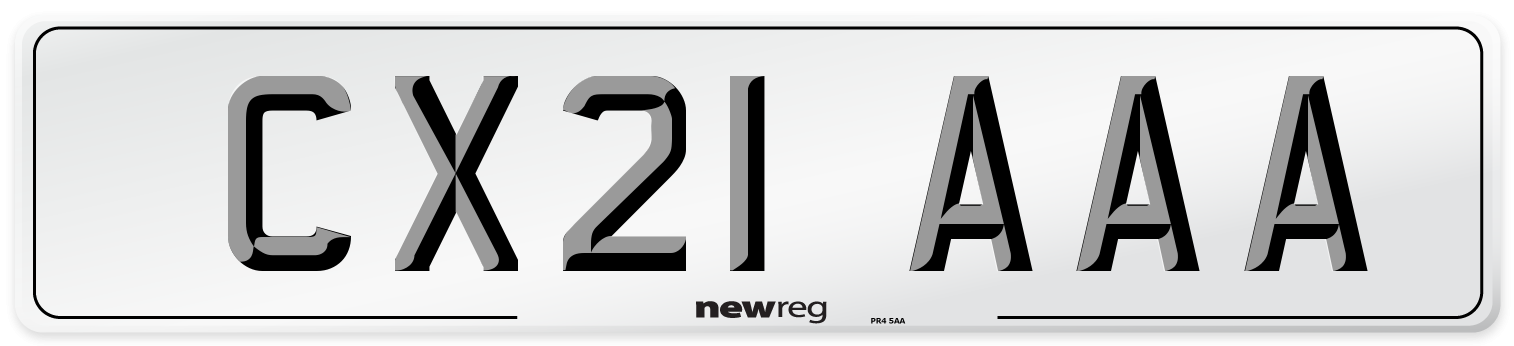CX21 AAA Number Plate from New Reg
